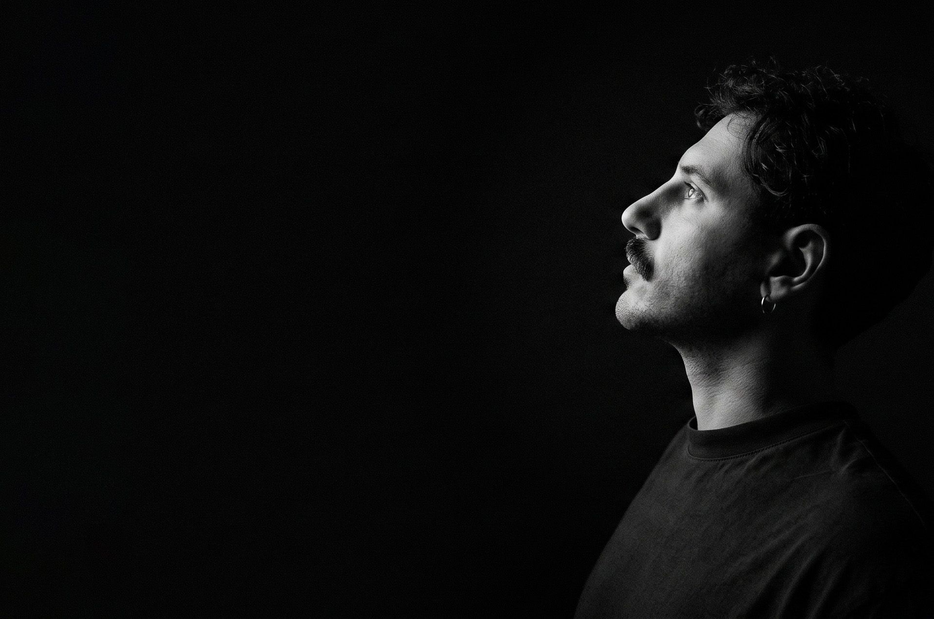 Black and white portrait of Salvatore
